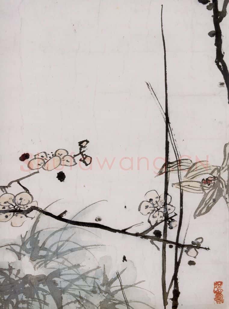 1960年代 潘天寿《鱼乐图轴》书画作品