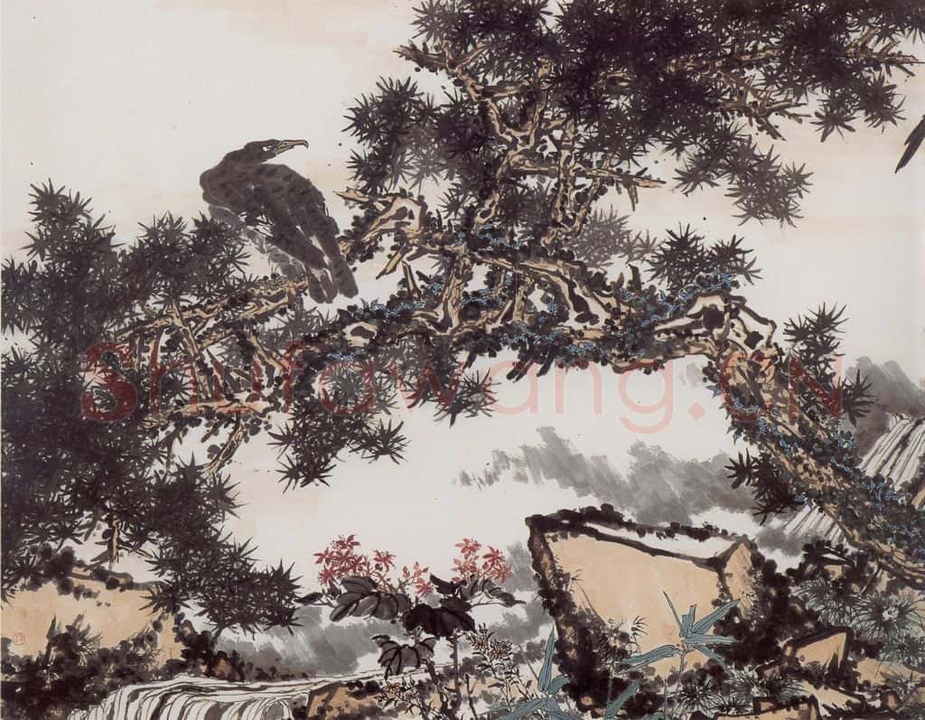 1964年 潘天寿《光华旦旦图》书画作品