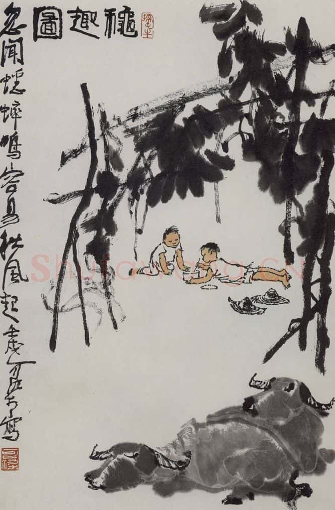 1982年 李可染《秋趣图》书画作品