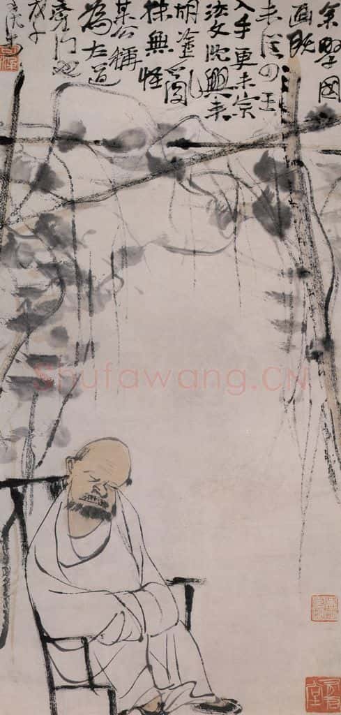 1948年 李可染《午困图》书画作品