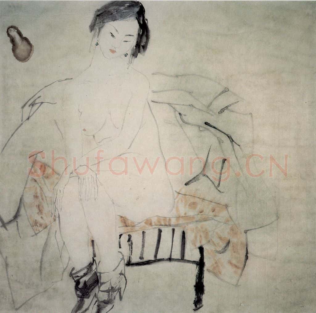 1986年 刘国辉《人体》书画作品