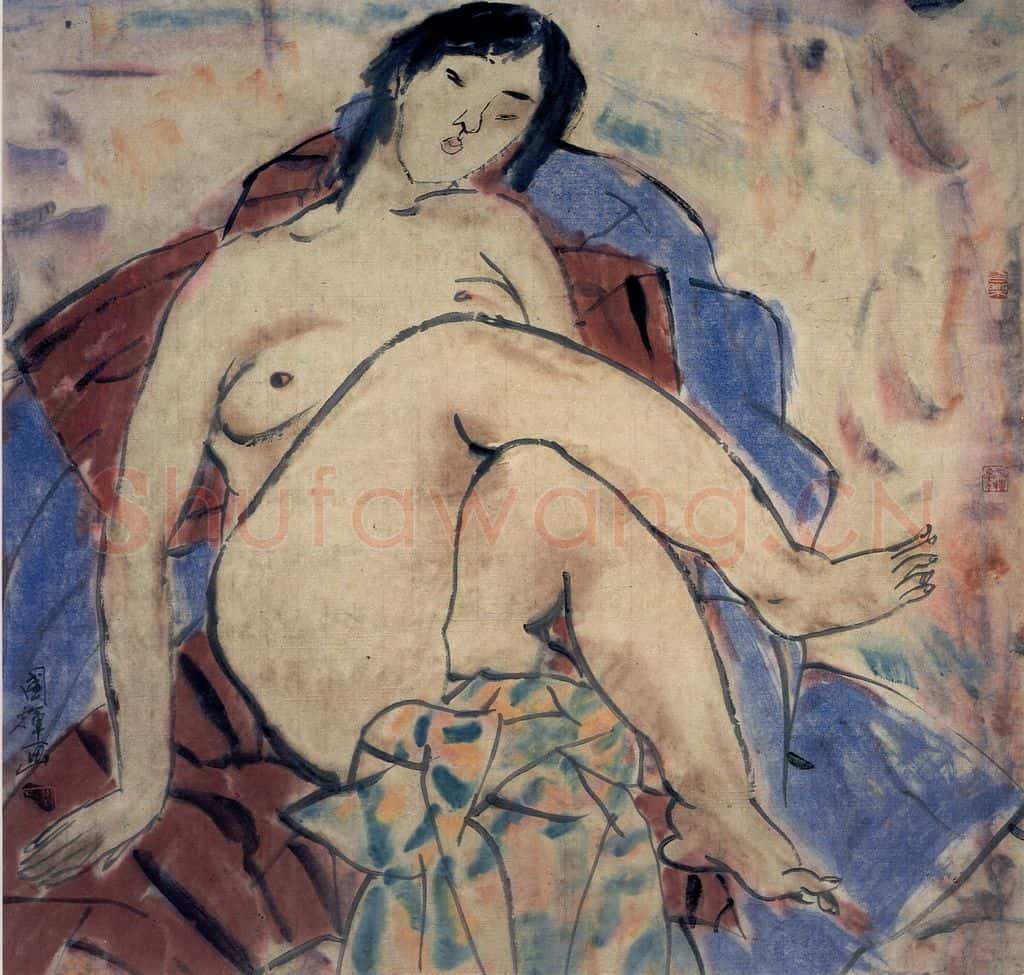 1988年 刘国辉《人体》书画作品