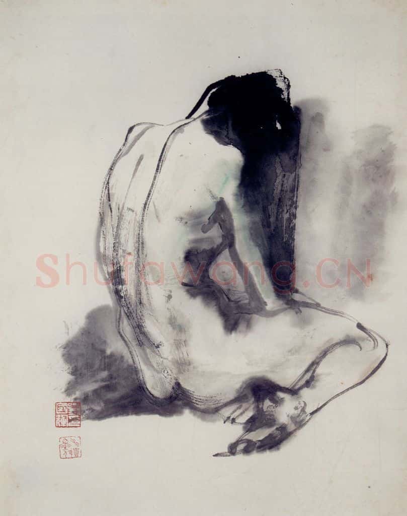 1988年 刘国辉《人体》书画作品