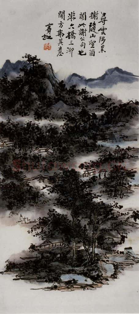 黄宾虹《六桥三泖》书画作品