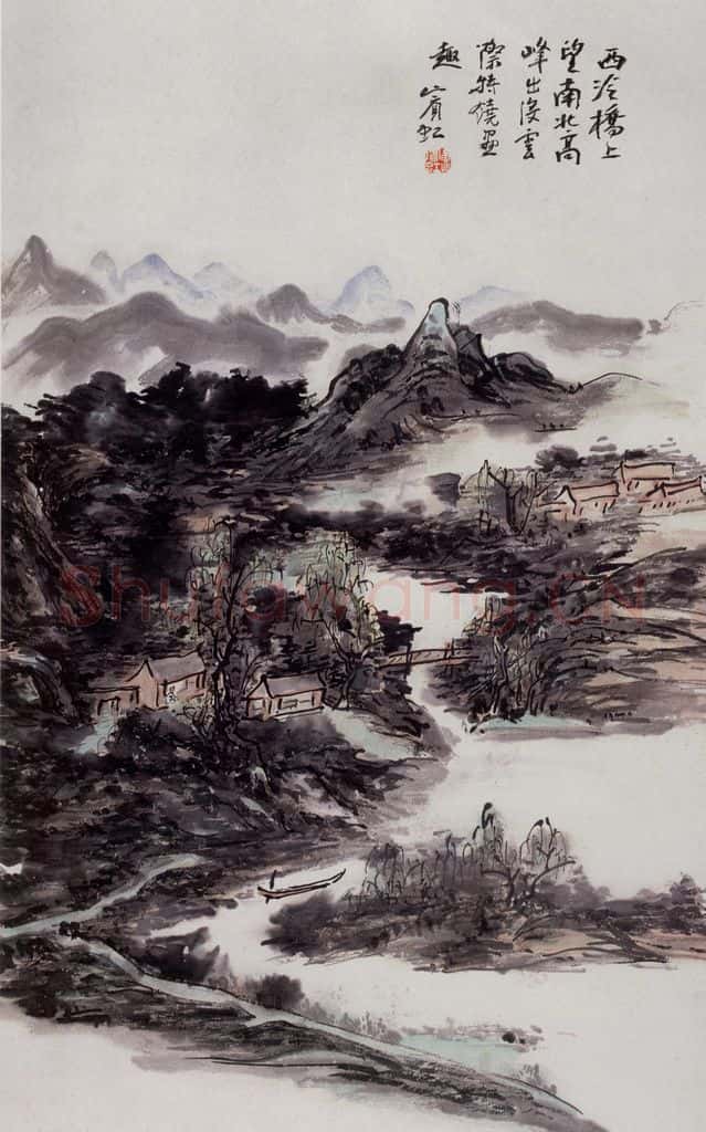 黄宾虹《西泠远眺》书画作品