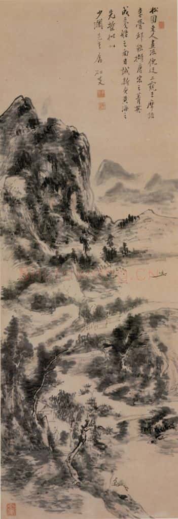 黄宾虹《拟松园老人法》书画作品