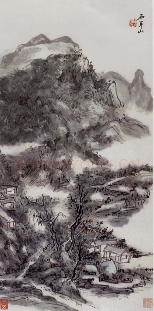 黄宾虹《石耳山》书画作品