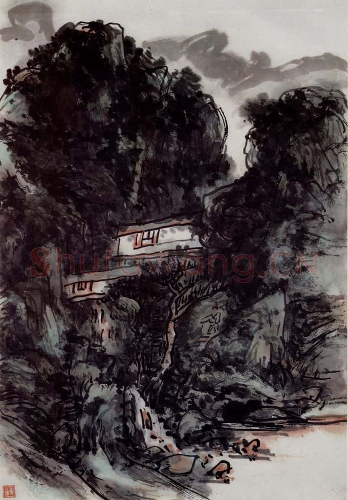 黄宾虹《山水》书画作品