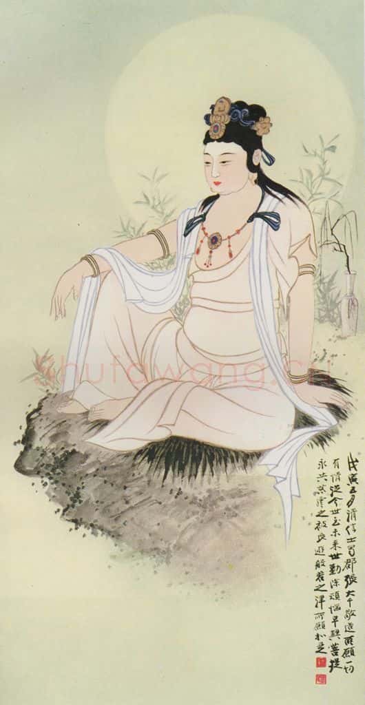 张大千《观音大士》书画作品
