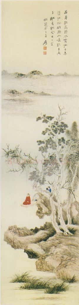  张大千《仿赵承旨山水》书画作品