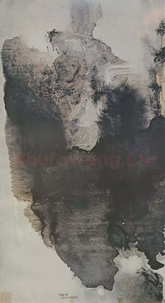  张大千《泼墨山水》书画作品