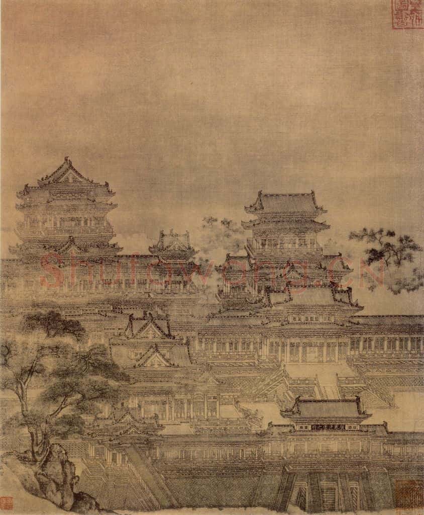 元 佚名 广寒宫图轴 书画作品