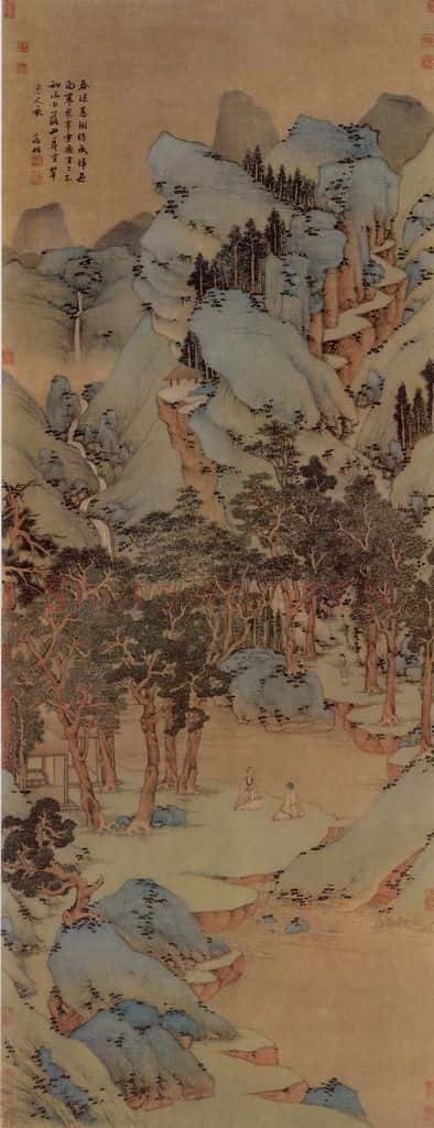 明 文徵明 春深高树图轴 书画作品
