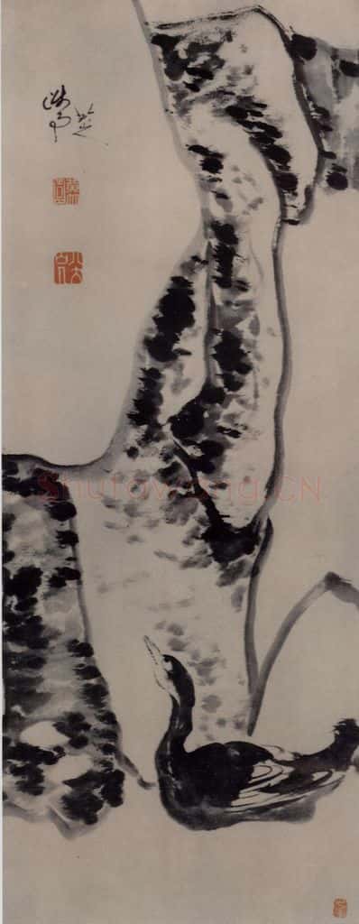 清 朱耷 鸭图轴 书画作品