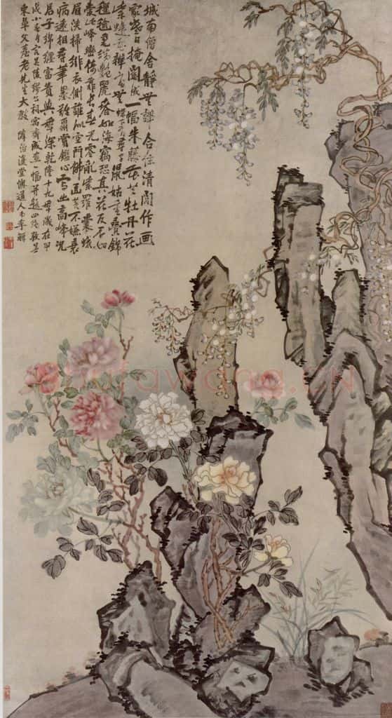 清 李鱓 城南春色图轴 书画作品