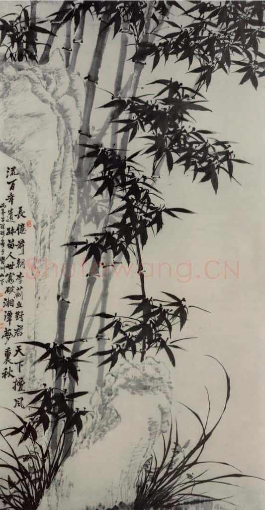 清 罗聘 湘潭秋意图轴 书画作品