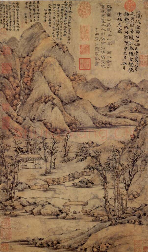 元 倪瓒 雨后空林 书画作品