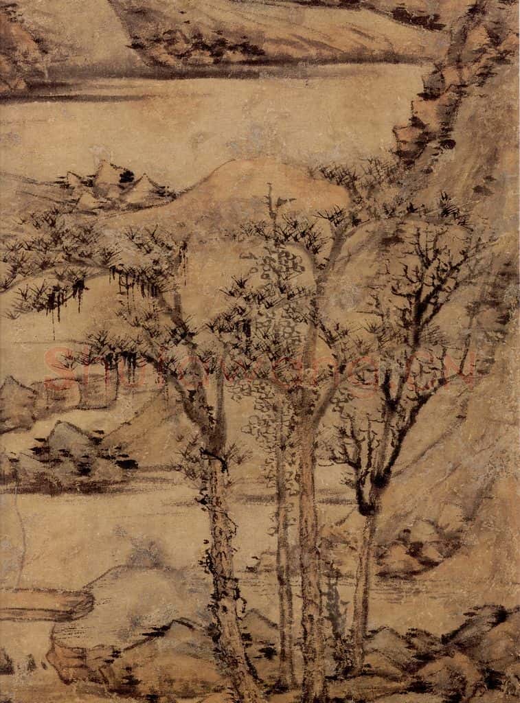 元 倪瓒 雨后空林 书画作品