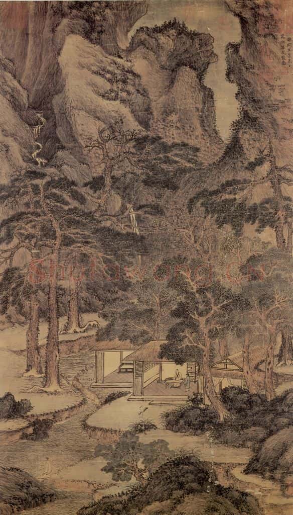 元 王蒙 谿山高逸 书画作品