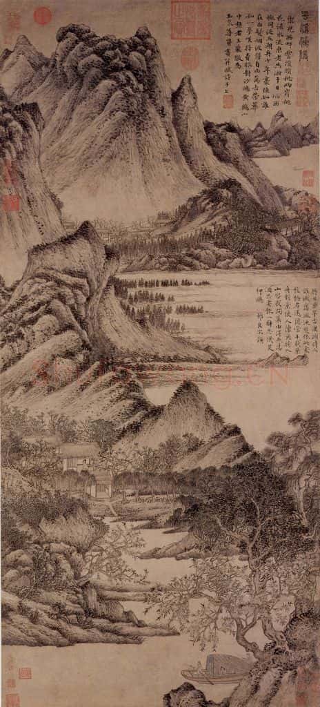元 王蒙 花溪渔隐 书画作品