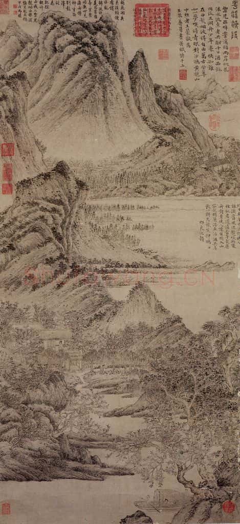 元 王蒙 花溪渔隐 书画作品