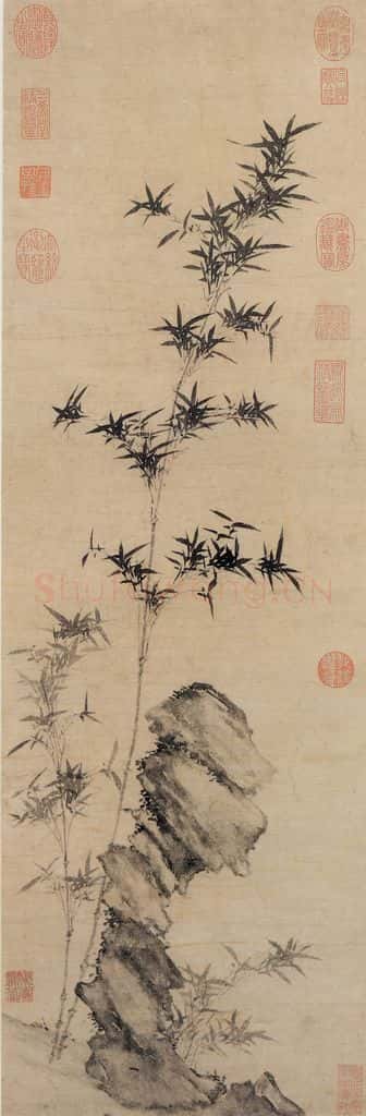 元 管道升 竹石 书画作品