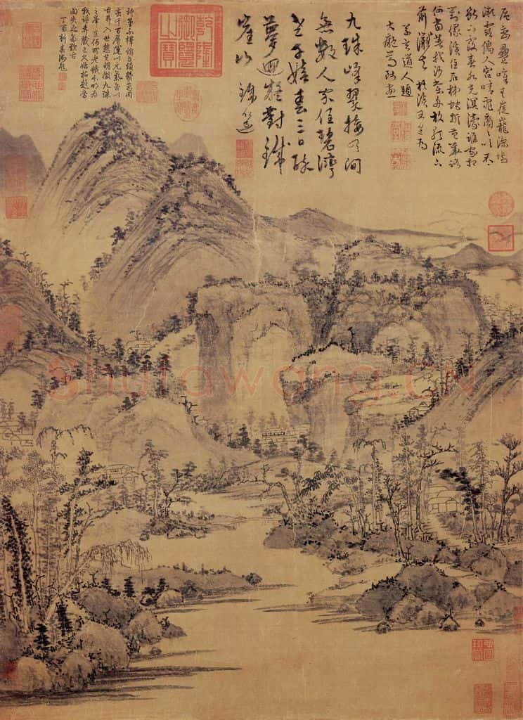 元 黄公望 九珠峰翠图 书画作品