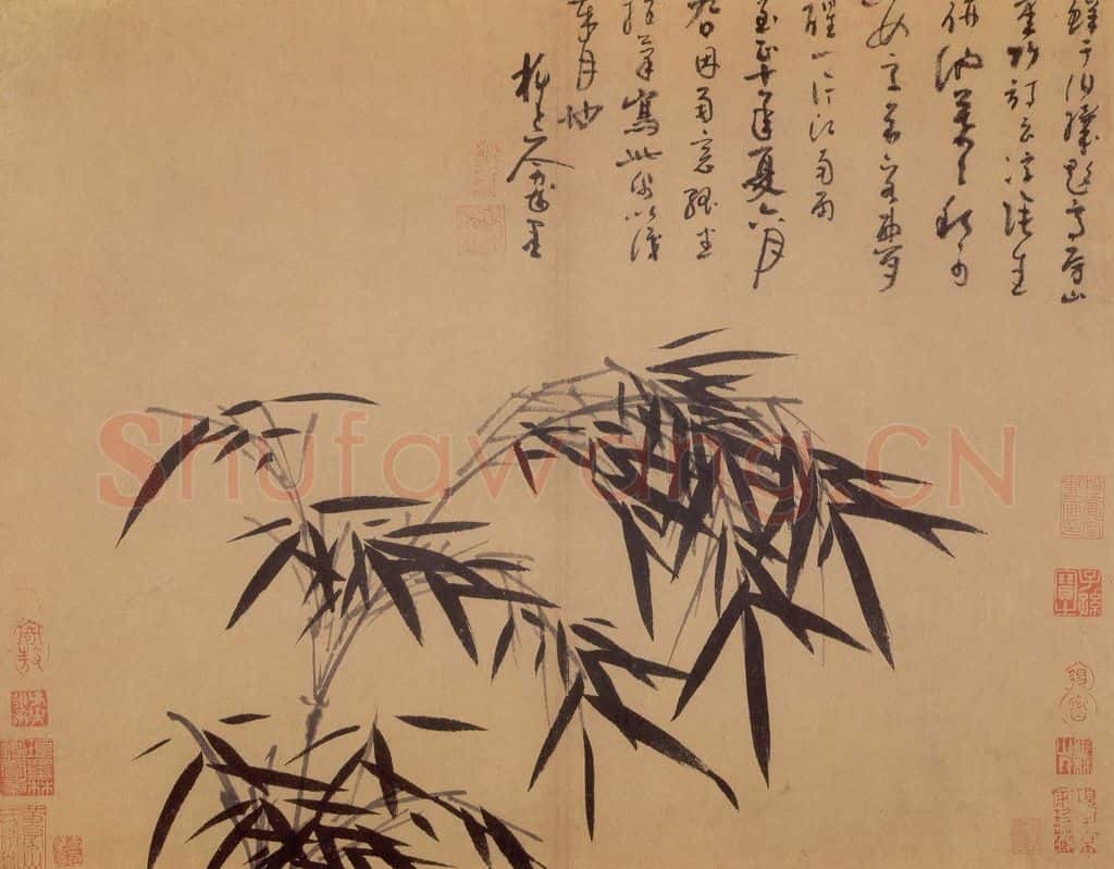 元 吴镇 墨竹谱 书画作品