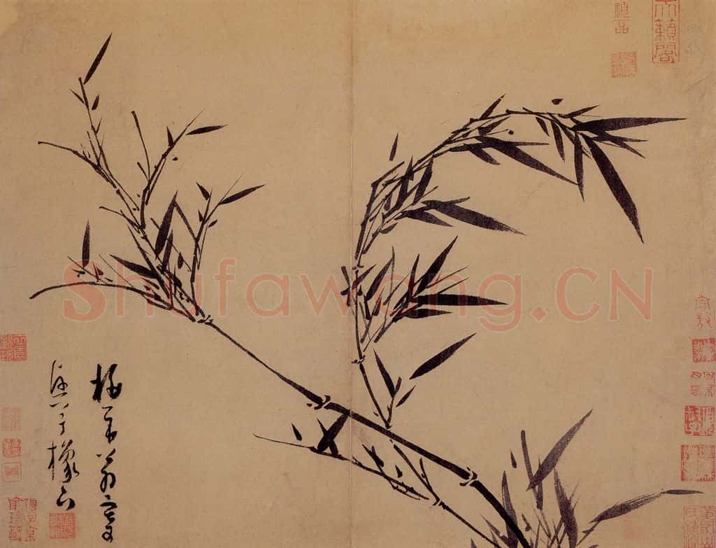 元 吴镇 墨竹谱 书画作品