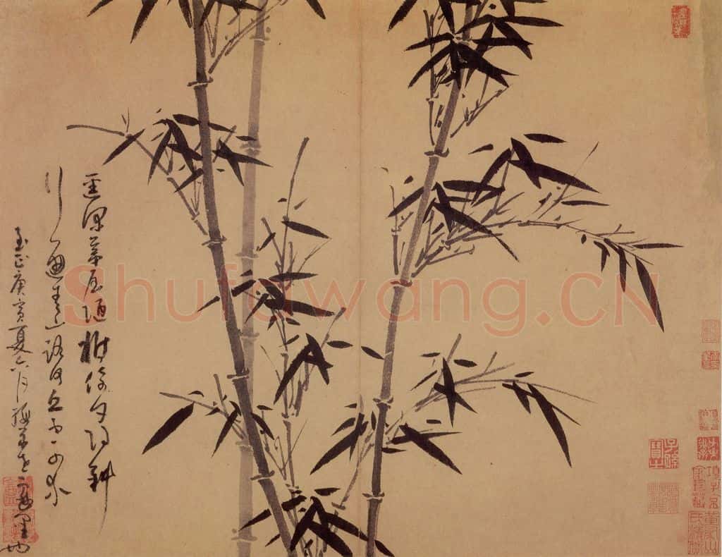 元 吴镇 墨竹谱 书画作品