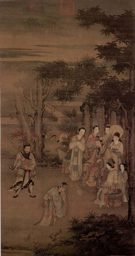 宋 宋人《却坐图》书画作品
