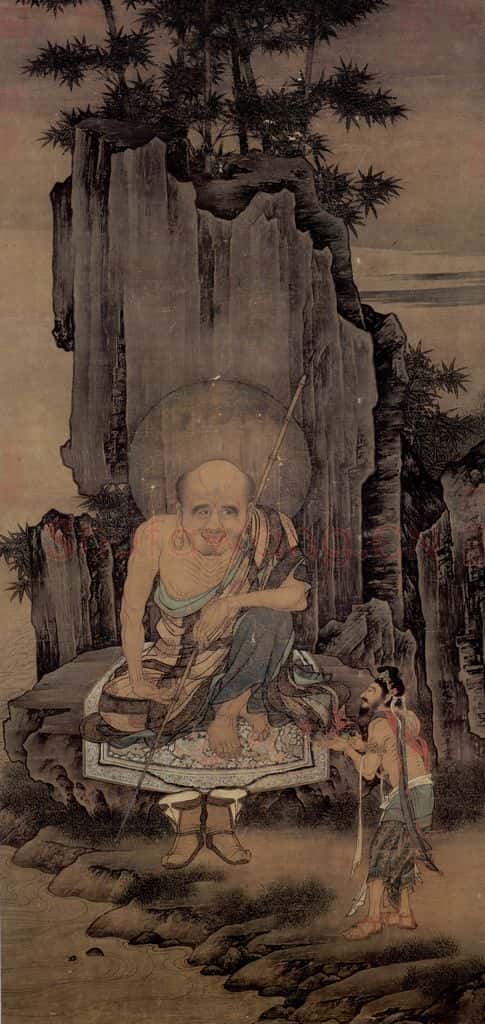 宋 刘松年《画罗汉》书画作品