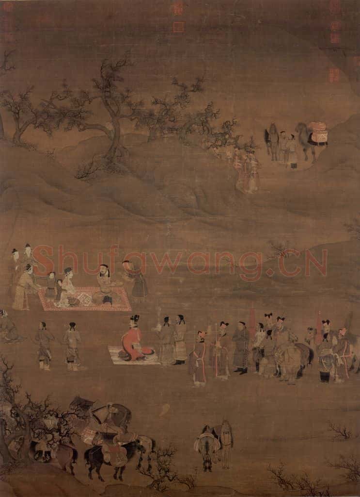 宋 陈居中《文姬归汉图》书画作品