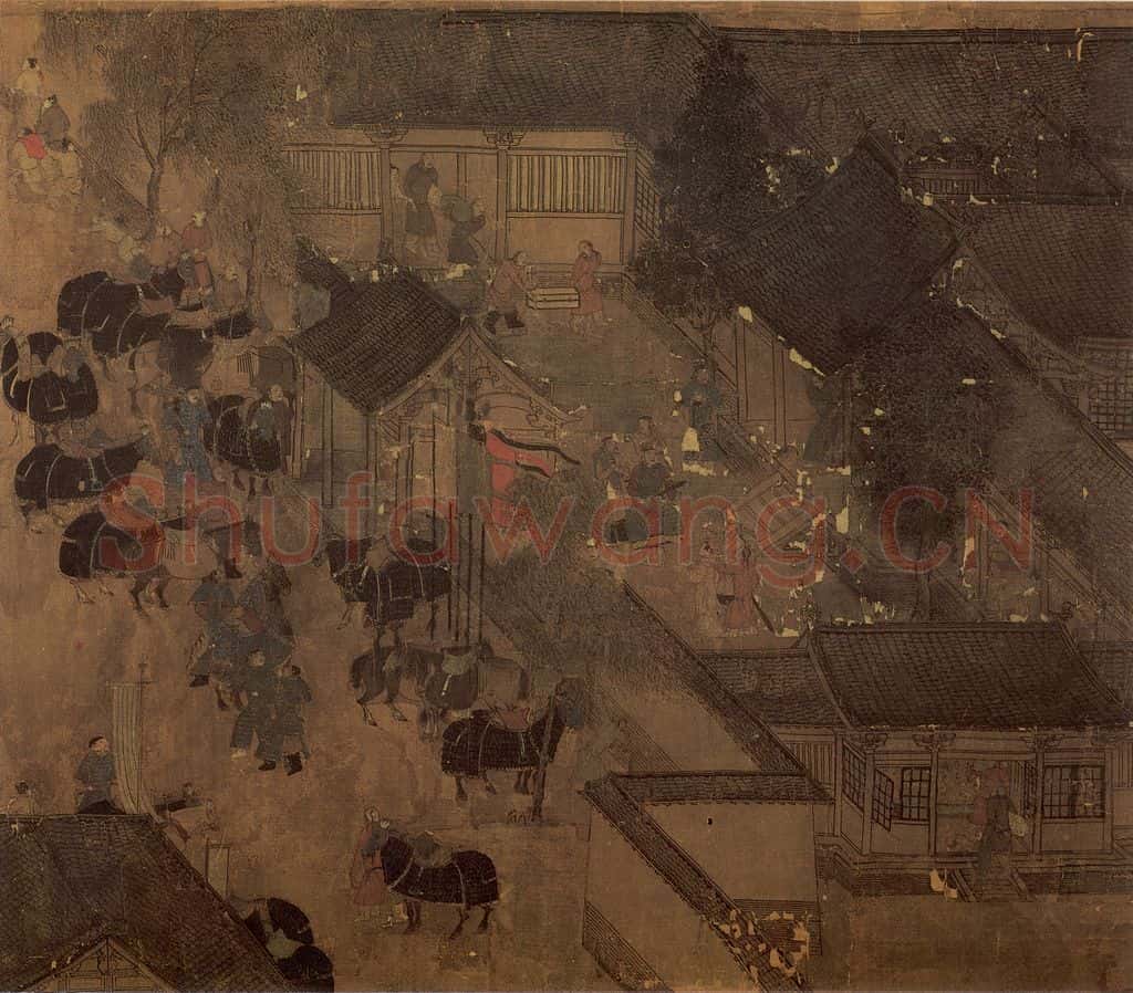 宋 李唐《文姬归汉图》书画作品