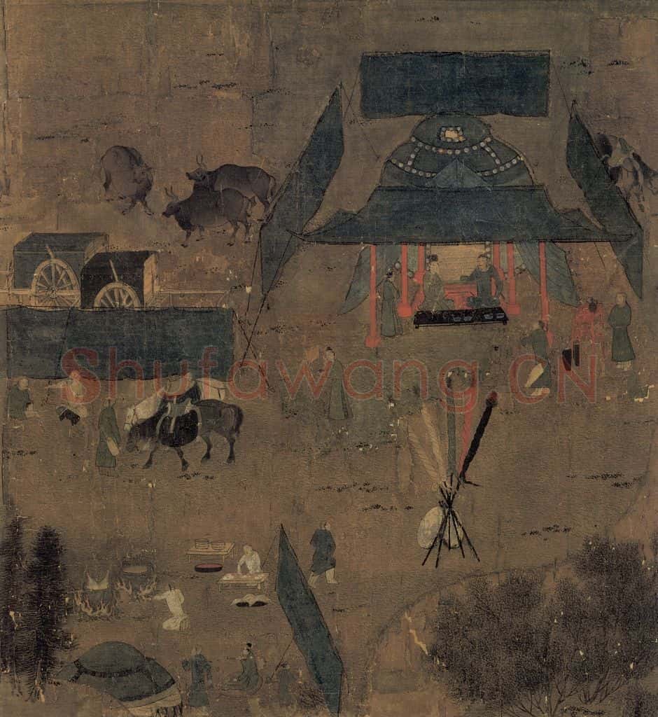 宋 李唐《文姬归汉图》书画作品