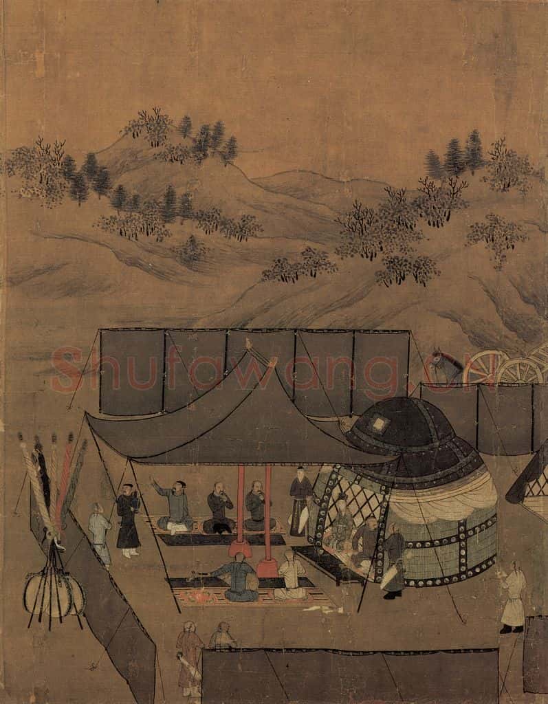 宋 李唐《文姬归汉图》书画作品