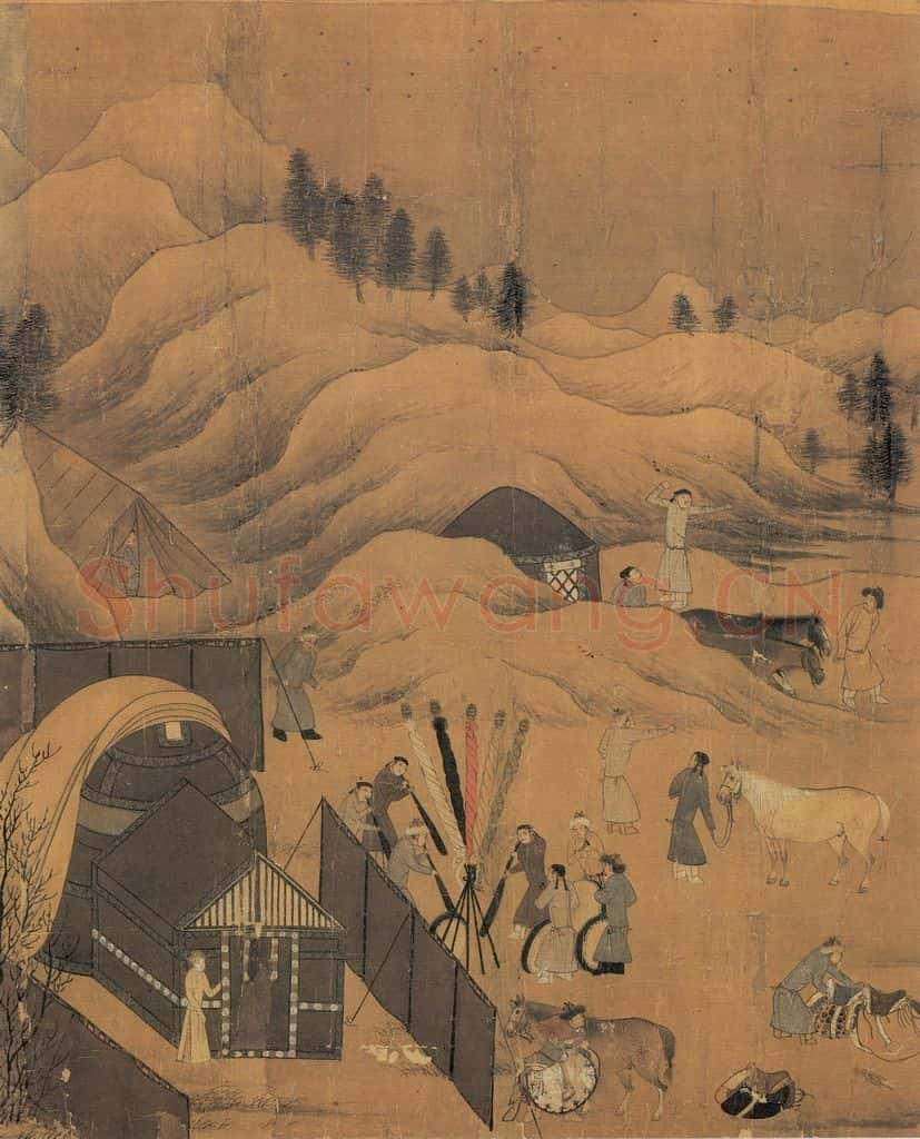 宋 李唐《文姬归汉图》书画作品