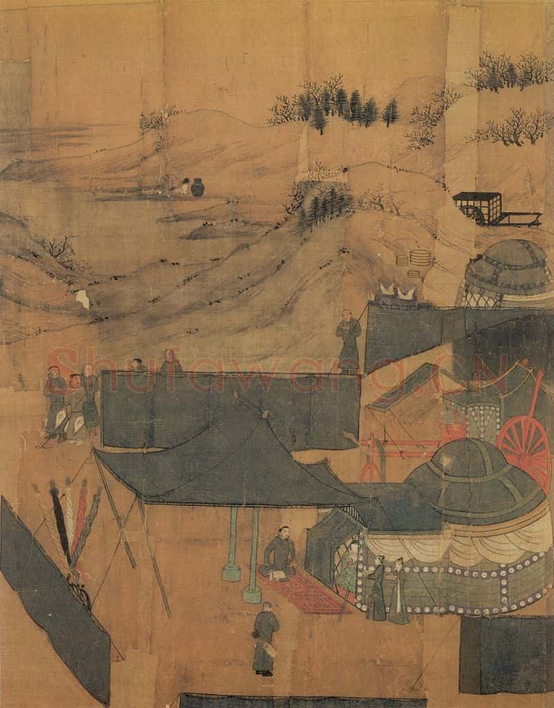 宋 李唐《文姬归汉图》书画作品