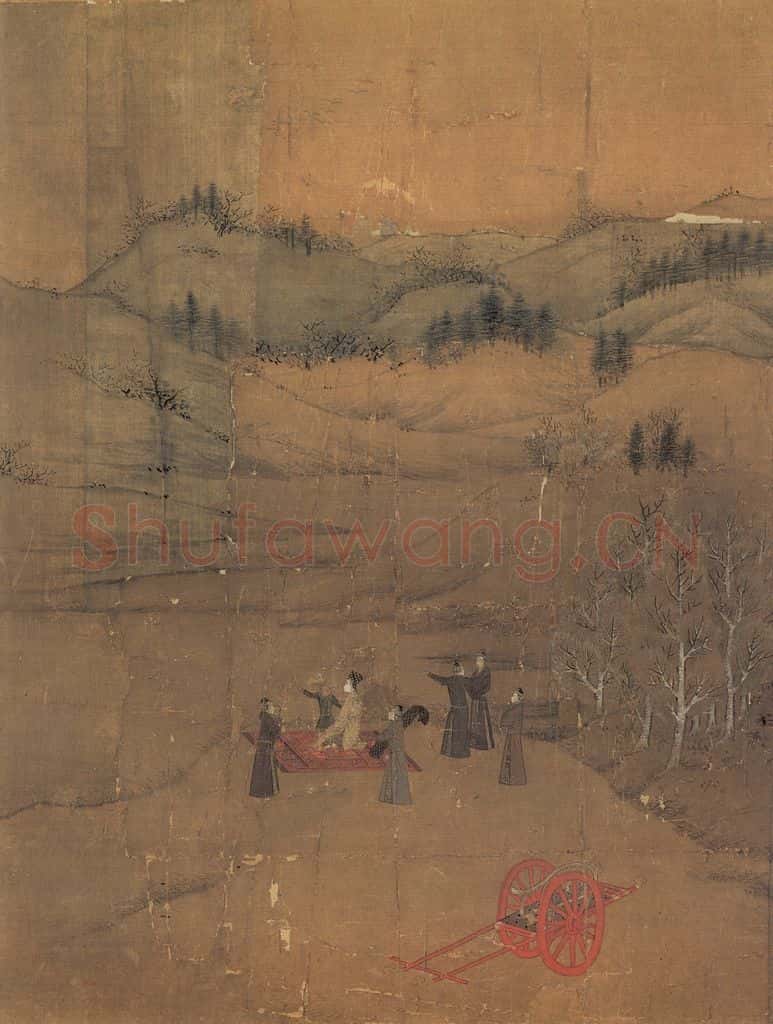 宋 李唐《文姬归汉图》书画作品