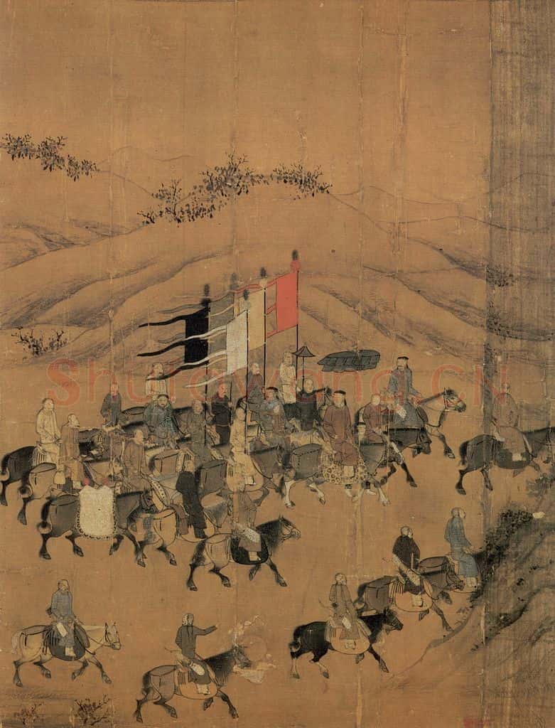 宋 李唐《文姬归汉图》书画作品