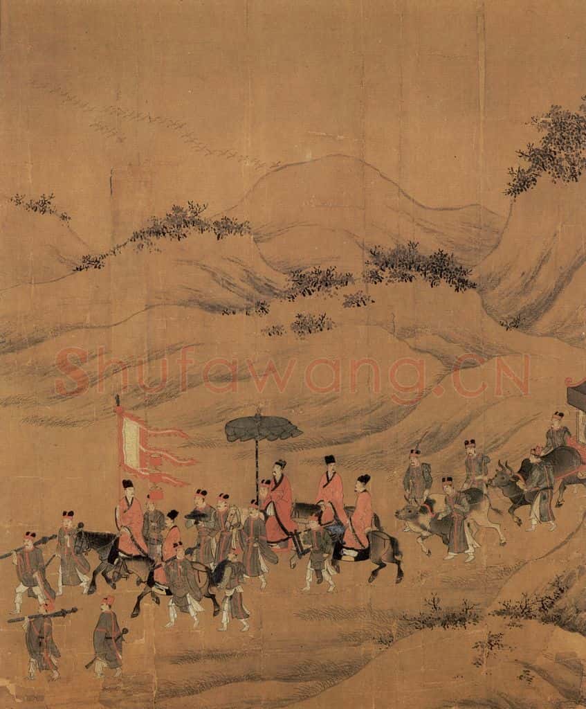 宋 李唐《文姬归汉图》书画作品