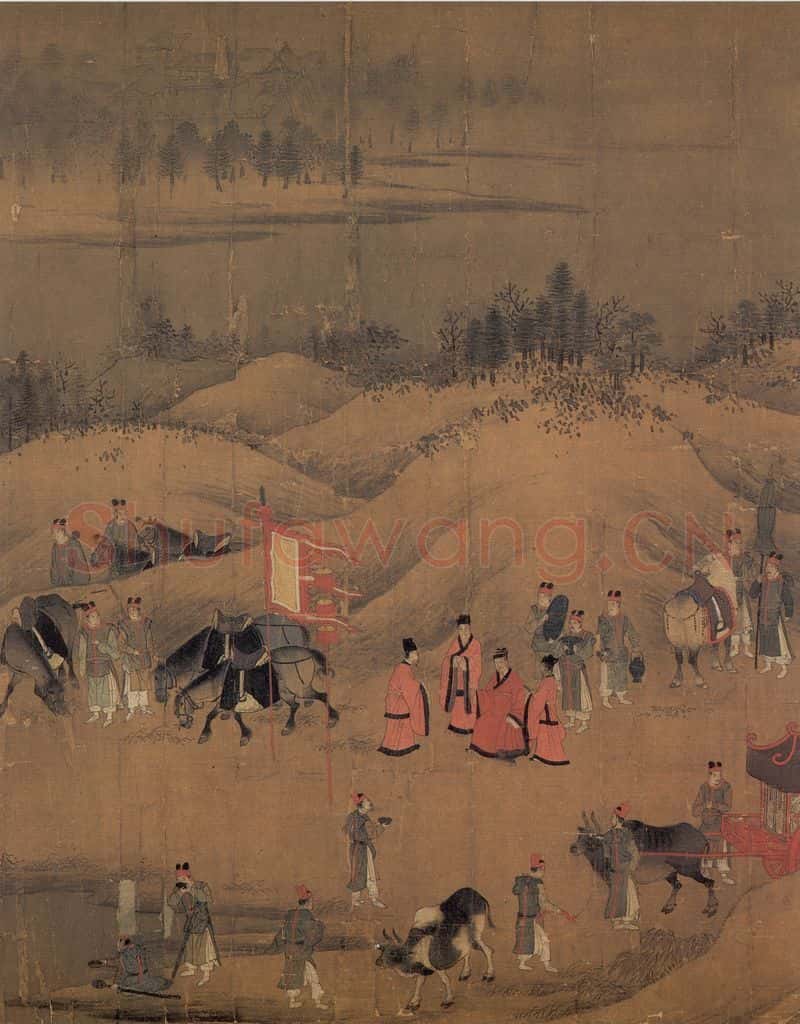 宋 李唐《文姬归汉图》书画作品