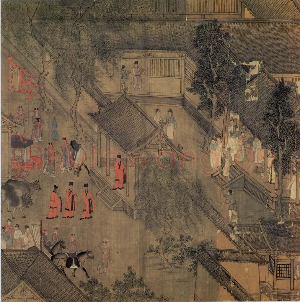 宋 李唐《文姬归汉图》书画作品