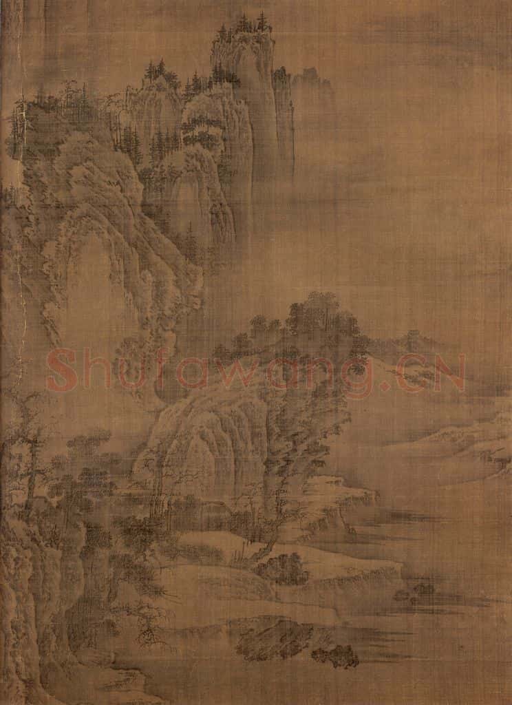 五代梁 荆浩《匡廬图》书画作品