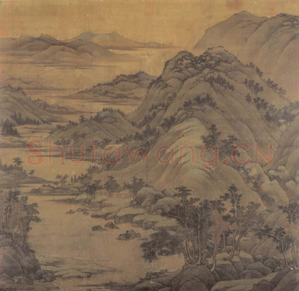 五代南唐 董源《龙宿郊民图》书画作品