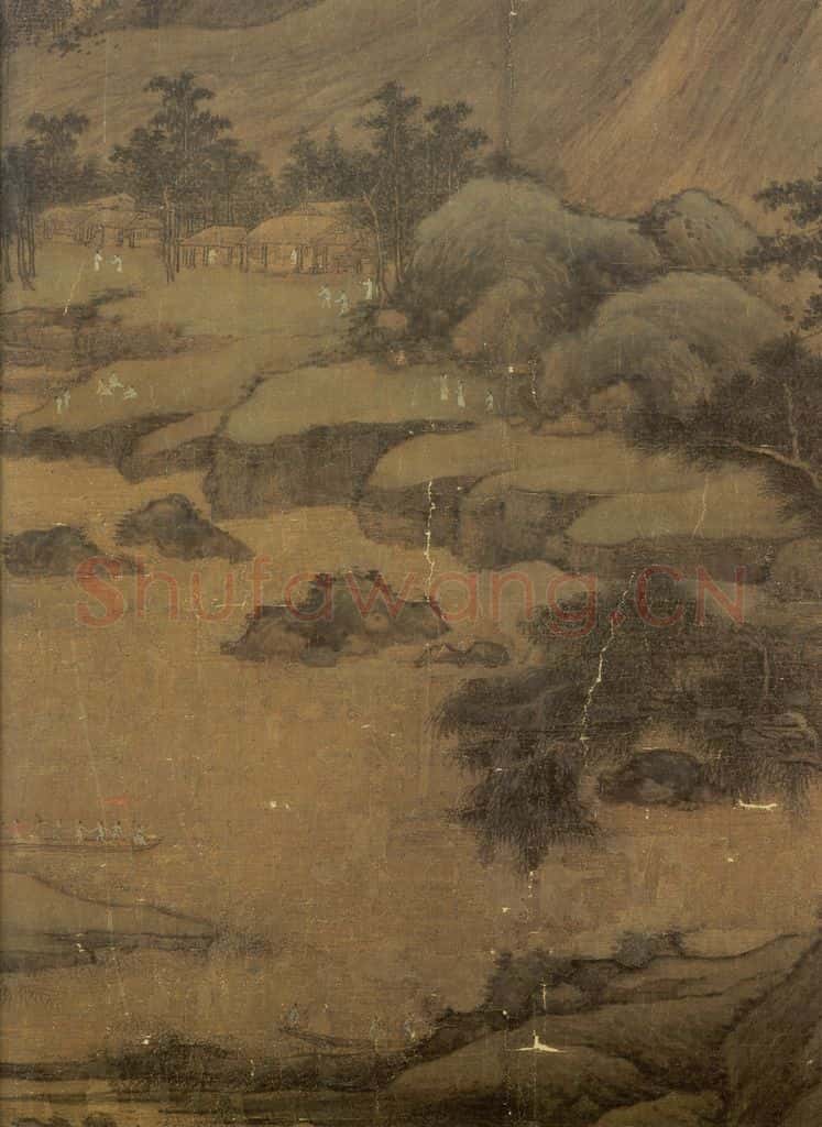 五代南唐 董源《龙宿郊民图》书画作品