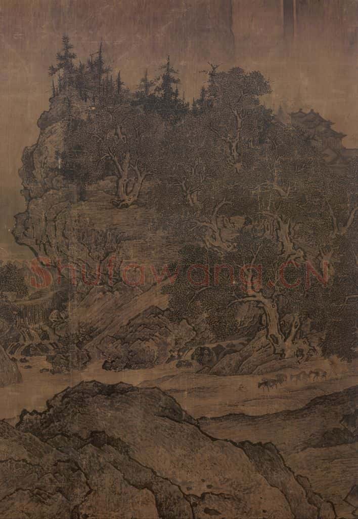 宋 范宽《溪山行旅图》书画作品