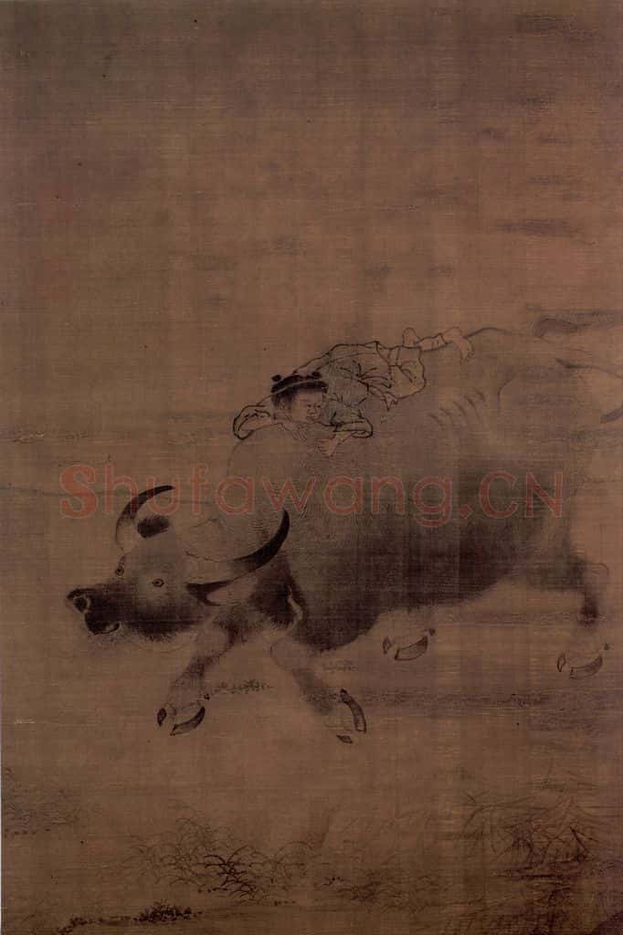宋 李唐《乳牛图》书画作品
