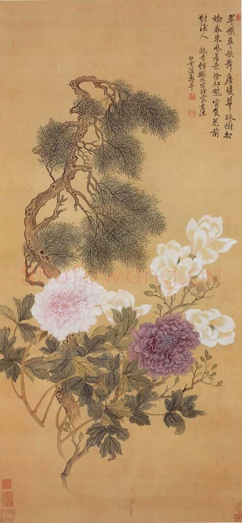 清 恽寿平《花卉》书画作品