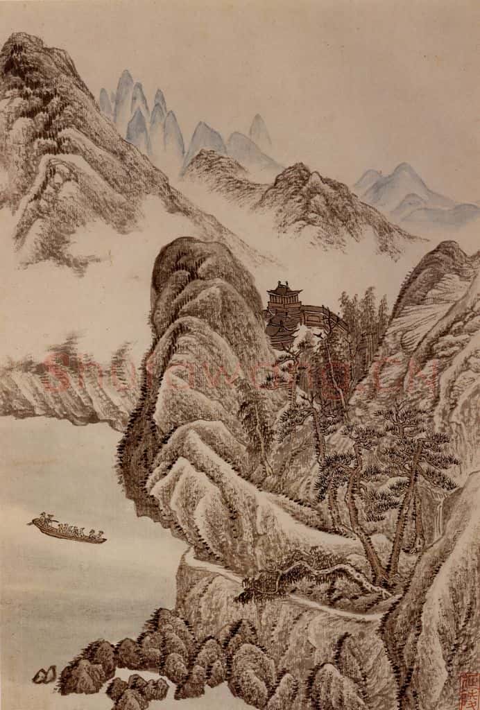 清 吴歴《橅宋元人山水》书画作品